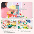Teamson Kids Wooden Train Table – Carnival-Themed Amusement Park Playset with Ferris Wheel, Carousel & Train Track – Interactive Toy for Toddlers with Storage – Ages 3+