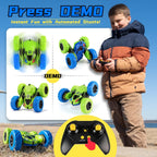 Threeking RC Stunt Car Remote Control Cars with Lights Double-Sided Driving Indoor Outdoor Toys Gifts Presents for 6 7 8 9 10 11 12 Year Old Kids Boys Girls