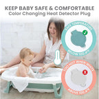Lulyboo Collapsible Baby Bathtub - Lightweight Newborn Bathtub - Easy to Store Baby Tub for 0 to 12 Months - Foldable Toddler Infant Bath tub - Sensitive Plug Water Temperature - Baby Registry Search