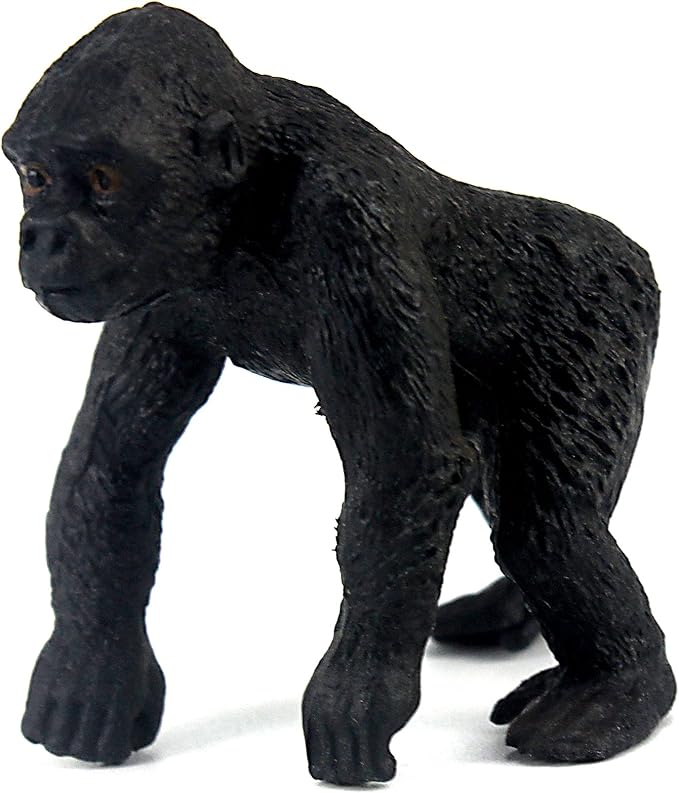 FUNSHOWCASE African Jungle Animals Baby Gorill Toy Figure Realistic Plastic Figurine Height 1.7-inch