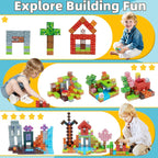 EchoPlan 150PCS Magnetic Blocks, Magnetic Building Blocks, STEM Constructions Magnet Blocks for Boys Girls Age 3 4 5 6 7 8 9 10, Sensory Stacking Toy Christmas Birthday Gifts for Kids, 1" Large Size