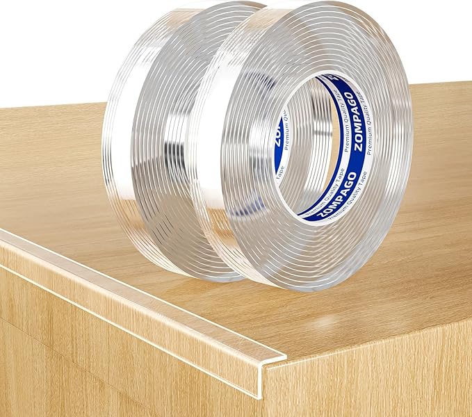 Clear Soft Corner Protectors for Furniture Strip,0.8in x13FT,2 RollSharp Edge & Table Bumper,Window Edge,Wall Protector, Soft Corner Guards Safe for Proof,Table Corner Protectors in Family