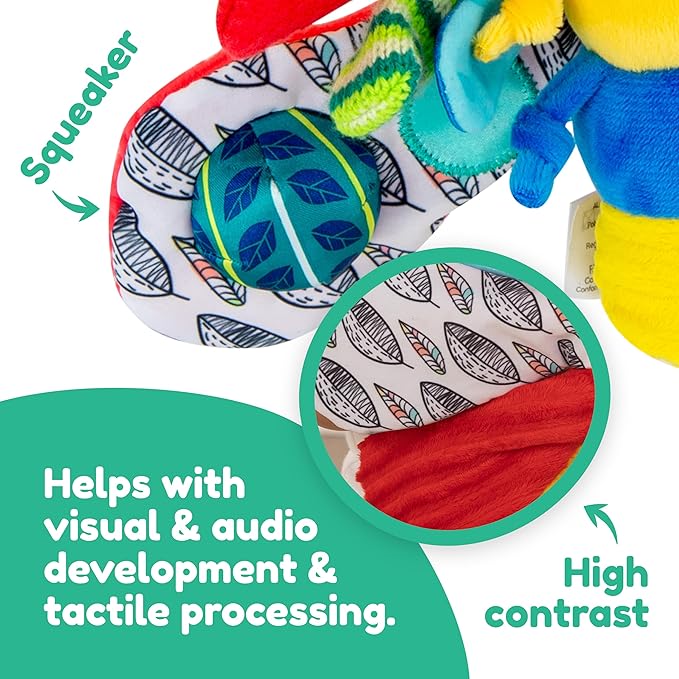 Lamaze Clip On Car Seat and Stroller Toy - Freddie the Firefly - Crinkle Car Seat Toys and Stroller Toys - Sensory Toys for Babies - Travel Toys for Car - Infant Toys Ages 0 Months and Up