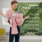 Baby Wrap Ring Sling 7-35 lbs, Baby Sling Carrier for Newborn, Toddler, Infant Holder, Lightweight Baby Carrier Wraps, Pink