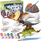 3D Dinosaurs Painting Kit with 12 Dinos for Kids Age 3-15, Arts and Crafts Kits Drawing Toys with Dinosaurs Set Creativity Gifts for Boys and Girls