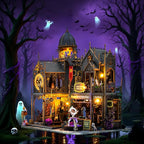 DIY Miniature Dollhouse Kit, Mini House Building Kit for Adults, Tiny House Making Kits with LED Light, Hobby Craft Christmas Decorations Birthday Gifts for Adults (Magic Castle)