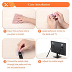 2 Pack TV Safety Straps Adjustable, Adhesive Anti-Tip Furniture Anchor for Flat Screen, TV and Furniture Safety Straps for Baby Proofing, Black