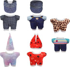 Doll Clothes for 17cm Dolls - Adorable 17cm/15cm Clothes Compatible with Accessories, 12 Pieces Fashion Dolls Outfits for Collecting, Keychains Pendants, Birthday Gift