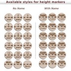 Personalized Wooden Markers for Kids Ruler Growth Chart.