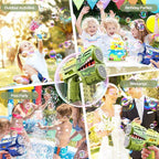 2 Pack Bubble Guns with 4 Bottles Refill Solution, LED Light Up Rechargeable Bubbles Machine Blower for Kids Toddlers 4-8, Outdoor Toys Gifts, Wedding Easter Party