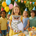 WERNNSAI Night Owl Piñata - Owl Wicked Pinata Hanging Woodland Forest Party Decorations for Kids Birthday Animal Shower Party Game Favor, with Blindfold and Bat