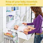 Accmor Hanging Baby Diaper Caddy Organizer, Diaper Stacker, Baby Crib Hanging Classified Storage Bag Organizer for Changing Table, Crib, Playard or Wall & Nursery Organization, Grey Cloud