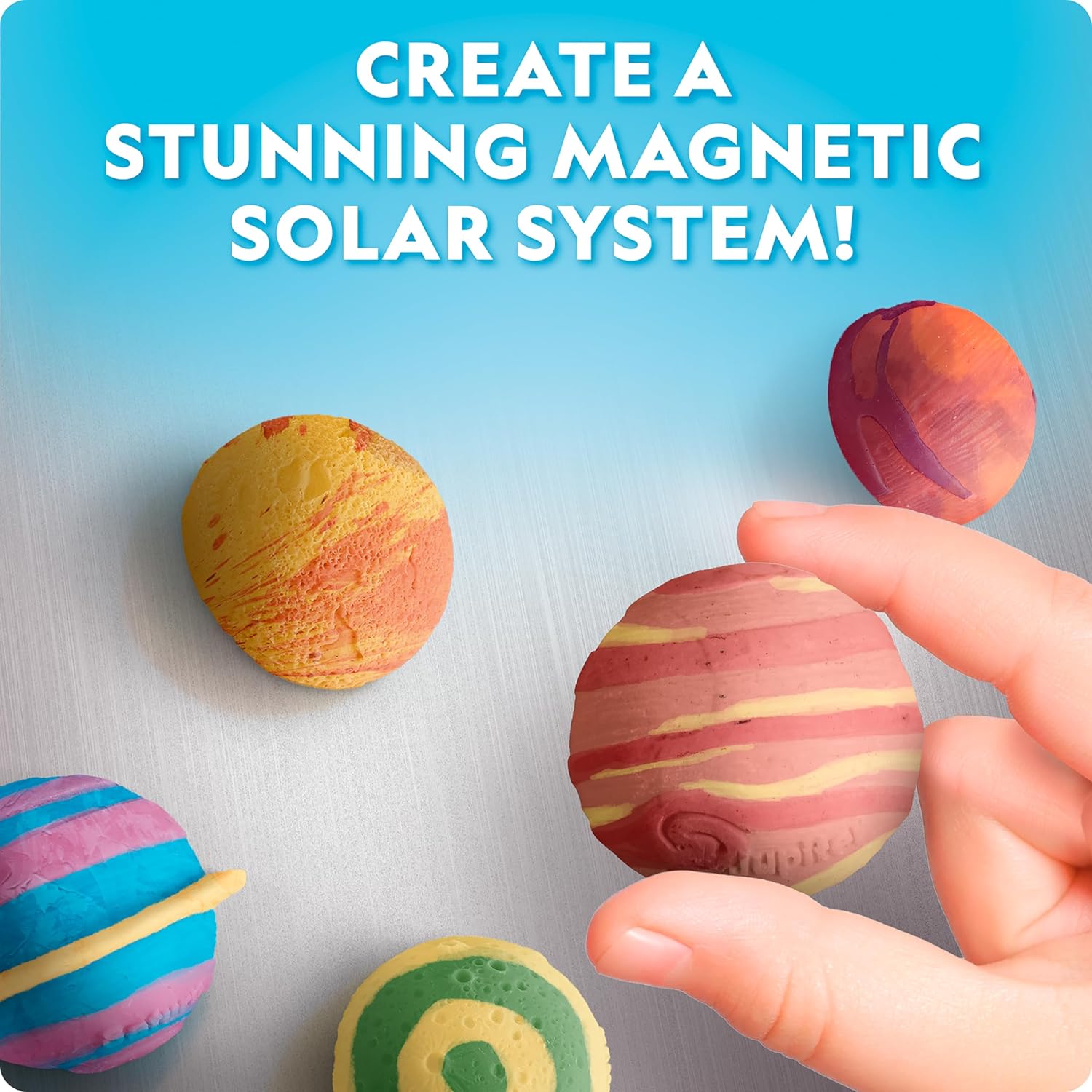 National Geographic Magnetic Solar System Painting Kit – 3D Magnet Making Kit, Paint 8 Planets & The Sun, Craft Kit with Paints, Brushes, Magnets & More, Kids Art Kit, DIY Magnets