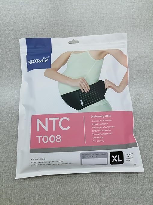 NeoTech Care Adjustable Maternity Belt - Light and Breathable Pregnancy Belly Support Band for Pregnant Women (White, Extra Large Size)