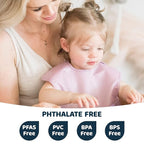 Tiny Twinkle Mess Proof Baby Bibs for Eating - Waterproof, Wipeable Bibs - Toddler Bibs - Travel Friendly - PFAS, PVC, BPA, Phthalate Free - Baby Food Bibs (3 Pack,Sage,Taupe, Dandelion)