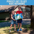 Ninja Warrior Obstacle Course for Kids – 2 x 50 ft Slacklines with 10 Weatherproof Obstacles – Monkey Net, Ratchet-Tight Technology, Supports Up to 880 lbs – Climbing & Swinging Equipment