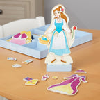 Melissa & Doug Disney Belle Magnetic Dress-Up Wooden Doll Pretend Play Set (30+ pcs)