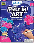 Skillmatics Poke-in Art - Flower Bouquet, Mess-Free Creative Activity, DIY Wood Craft Kits, Gifts for Girls & Boys Ages 4, 5, 6, 7, 8, 9