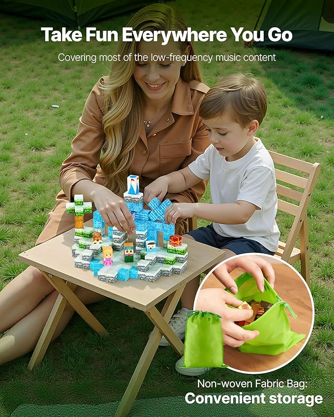 VEVOR Magnetic Blocks, 150 PCS Glacier Castle Set, Magnetic Building Cubes for Kids, STEM Montessori Sensory Toys for Christmas Birthday Gift, Construction Stacking Toy for 3+ Years Old Boys & Girls