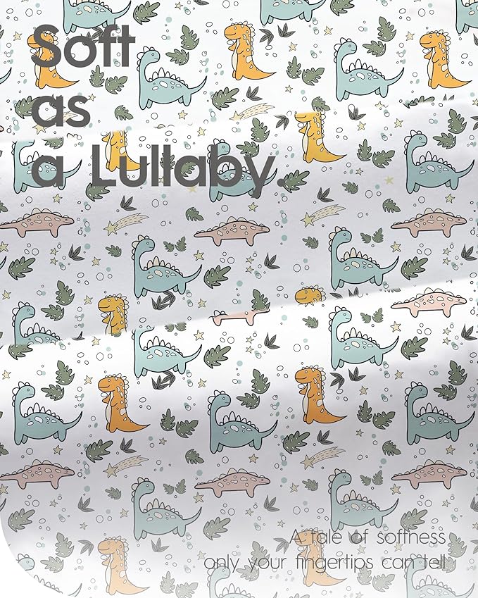 Extra Stretchy Changing Pad Cover, TotBasic Ultra Soft Premium Jersey Knit Changing Pad Sheets, Unisex for Boys Girls, Fits All Standard Changing Tables/Dresser Tops - 2 Pack (Print Dino + Puppy)