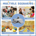 jela Foam Blocks 6Pcs Soft Play Equipment Soft Velvet, Toddler Climbing Toys Indoor Soft Play Climbing for Toddlers, Lightweight Climbing Blocks for Babies, Kids, Climb and Crawl Foam Playset