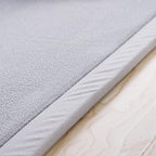 Loartee Coral Velvet Crawling Rug (6'8"x7'9", Gray) for Toddler Children Play Area Rug Yoga Mat Exercise Pad