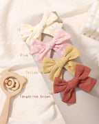 doboi 10PCS Baby Girls Headbands Hair Bows Nylon Linen Hairbands Handmade Hair Accessories for Newborn Infant Toddlers Little Girl and Kids