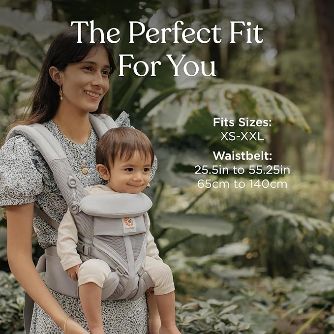 Ergobaby Omni Classic Baby Carrier Newborn to Toddler - Breathable Baby Carriers for Summer - All-Position Carrier with Lumbar Support (7-45 Pounds), Mesh, Soft Olive Diamond