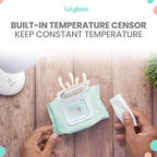 Lulyboo Compact Baby Wipe Warmer with Constant Temperature & Double Layer Cover - Portable USB Diaper Wipe Dispenser for Home, Car & Travel, Keeps Wipes Moist & Warm, Large Capacity, Baby Care Gift