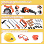 Kids Tool Set-Zealous Pretend Construction Toy with Kids Tool Belt, Toddler Tool Set with Angle Grinder Toys & Circular Saw, Child Play Tool Set for Boys Girls Ages 3,4,5,6,7 Years Old