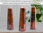 Amazing Gemstone Mahogany Obsidian Crystal Towers ~ Natural Healing Crystal Point Obelisk for Reiki Healing and Crystal Grid (3- Inch)