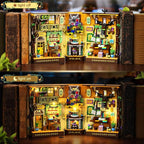 Magic Herb Book Nook Building Set with Light, DIY Booknook Building Block Kit for Home Bookshelf Decor, 930 PCS Miniature House Display Model Building Brick for Adults Teens Boys Girls Ages 12+