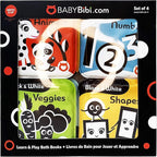 Floating Baby Bath Books – High Contrast Black and White Waterproof Bath Books for Babies 3+ Months