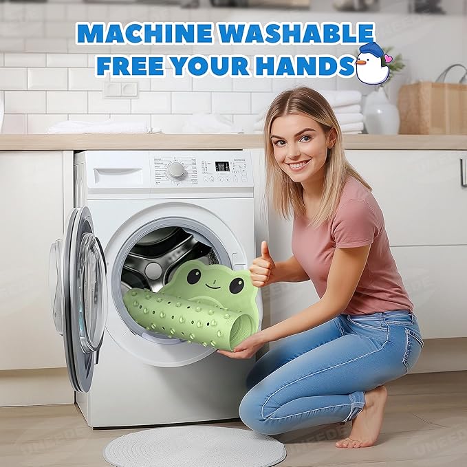 UNEEDE Kids Bathtub Mat Non Slip Shower Mat for Toddlers, Washable Anti Slip Tub Surface, Soft Rubber Mat for Bathtub Shower, Waterproof Bathtub Essentials for Children