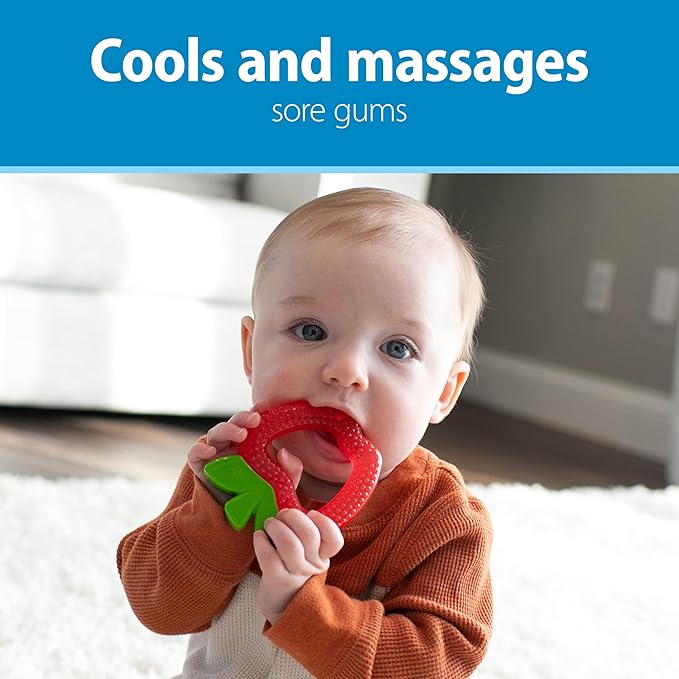 Dr. Brown's AquaCool Water-Filled Baby Teether, Cools & Massages Sore Gums, BPA Free, Pineapple and Apple, 4 Pack, 3m+