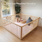 Mallify Baby Play Mat 50"x50", Non-Slip Baby Mat for Floor, Soft Thicker Playpen Mat, Portable Playmat, Crawling Mat for Infants, Babies, Toddlers, Activity Mat, Pink