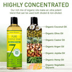 Pure Castile Soap - No Palm Oil, GMO-Free - Gentle Liquid Soap For Sensitive Skin & Baby Wash - All Natural Vegan Formula with Organic Carrier Oils (8 Fl Oz, An Unscented)
