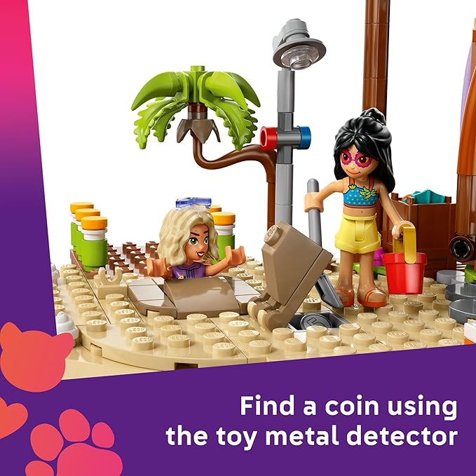 LEGO Friends Family Vacation Beach Resort Pretend Play Building Toy - Adventure Storytelling Playset with Dolphin Toys and Sea Turtles - Creative Birthday Gift Idea for Girls & Boys, 8+ - 42673