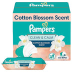 Pampers Wipes, Clean & Calm, Cotton Blossom Scent, 672 Wipes Total (12X Pop-Top Packs)