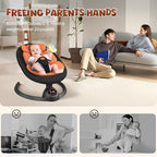 Electric Baby Swings for Infants, Portable Baby Swing with Preset Melodies, Bluetooth Swing for Newborn, Indoor & Outdoor(Black)