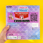 QUOKKA Magnetic Dress-Up Dolls for Girls Boys with 35 Magnetic Pieces - Creative Magnetic Play Set for Home or Travel - Perfect Magnetic Paper Dolls for Ages 3 and Up, Boost Storytelling with Princess