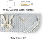 Organic Cover for Nursing Pillow • Premium Quality 100% Cotton Oeko-Tex Standard • Cover for Breastfeeding and Bottle Feeding Pillow • Soft and Breathable • Only Cover (Slate waffle)