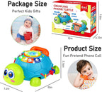 KWYZ Baby Toys 6-12 Months, Musical Turtle Crawling Baby Toys for 12-18 Months, Tummy Time Toys with Light & Sound, Infant Toy 0-3 3-6 6-18M Birthday Gifts for 1 2 Year Old Boy Girl