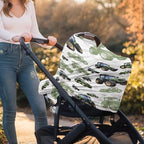 Binienty Womens Nursing Cover Breastfeeding Scarf, Truck Tractor Print Baby Car Seat Covers Multi Use Newborn Carrier/Stroller/Shopping Cart, Girl Boy Stroller Cover Gifts