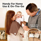 KeaBabies Organic Cotton Burp Cloths Baby Girl, Boy - 6-Pack Large Burping Clothes for Babies, Spit Up Rags, Super Soft & Absorbent Newborn Wash Towels, Gender Neutral, Non-Shrink (Stria, Rosewood)