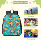 Monkey Banana Toddler Backpack Waterproof Mini Backpack Boys/Girls Cute Small Backpack Kindergarten Pre School Bags (M