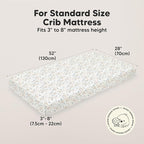 KeaBabies 2-Pack Organic Crib Sheets for Boys, Girls - 52x28 Fitted Crib Mattress Sheet Neutral, Breathable Jersey Cotton Cover for Baby Bed, Toddler Mattress, Soft & Cute Prints (Prairie)