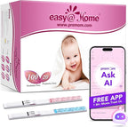 Easy@Home Ovulation Test Strips and Pregnancy Test Strips Combo Kit, Package May Vary (100LH+20HCG)