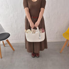 Baby Diaper Caddy Organizer for Girl Boy Cotton Rope Nursery Storage Bin Basket Portable Holder Tote Bag for Changing Table Car Travel Baby Shower Gifts Newborn Essentials Registry Must Haves White