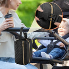 Damero Breastmilk Cooler Bag with 4 Ice Packs -Breastmilk Cooler Travel Bag Organizer with Detachable Buckle Handle for Daycare and Breastfeeding Mom,Black